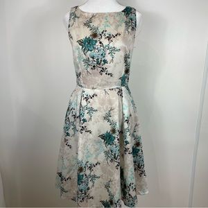 Orsay Fit And Flare 50’s Inspired Sleeveless Floral Dress Euro Size 34 US Size 2